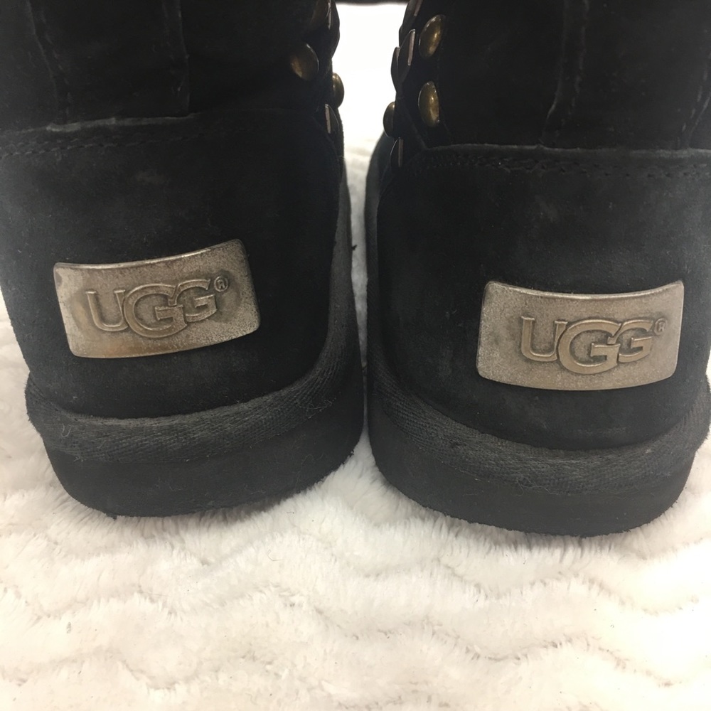 Ugg Black Suede Boots with Jewels Size 6 - Picture 5 of 8